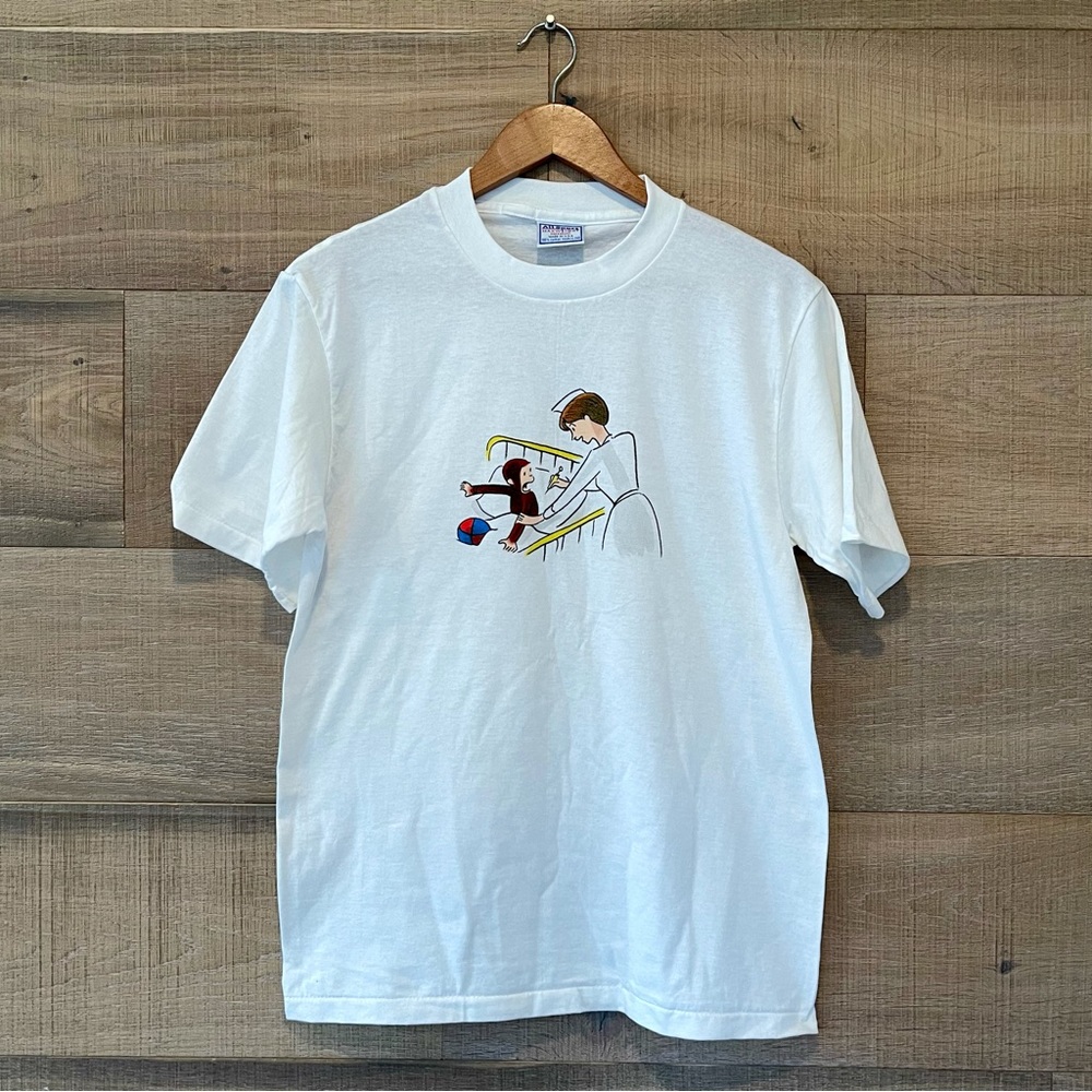 Vintage Curious George “Jab” White T-shirt
